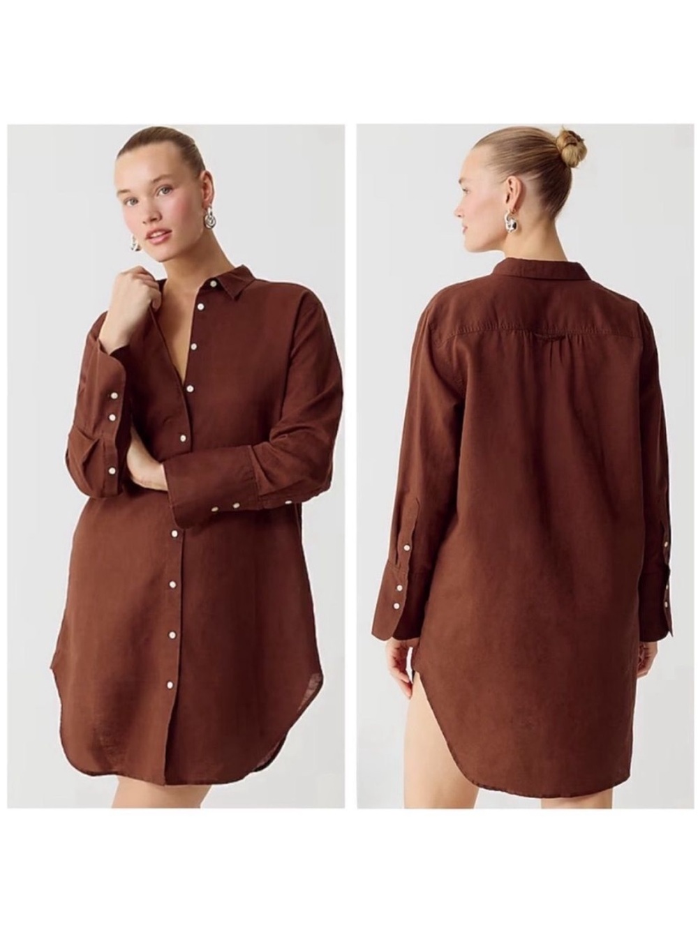 J. Crew relaxed-fit beach shirt in linen- cotton blend. Size XXL.